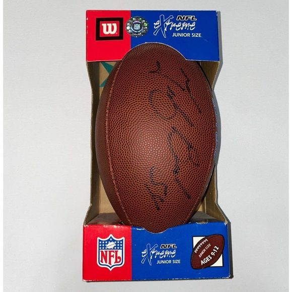 AUTHENTIC SIGNED TEDY BRUSCHI FOOTBALL - Picture 1 of 7
